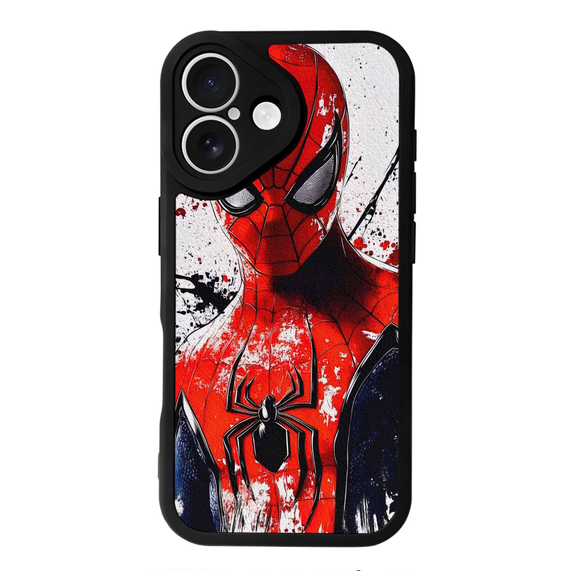 Spider Man スパイダーマン 【iPhone 16シリーズ対応】シリコンスマホケース（レザー調） 材質：シリコン
